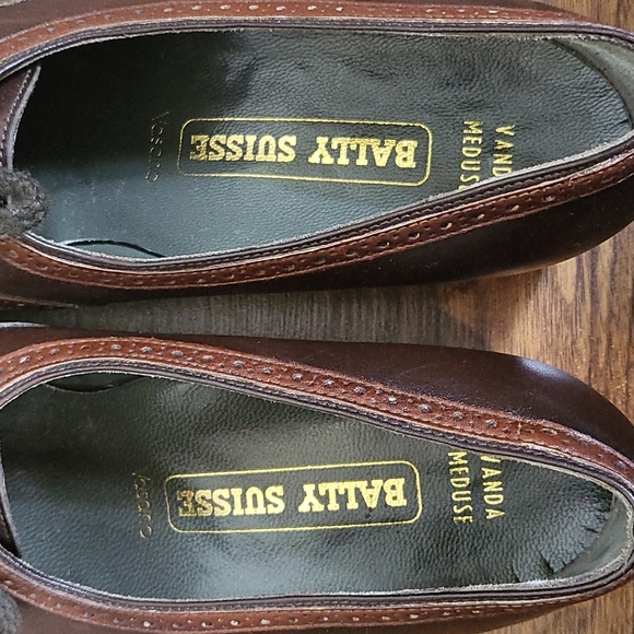 BALLY Wedge Leather Oxford Teo Toned Mahogany/Espresso - Picture 7 of 12